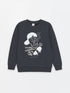 LC Waikiki Crew Neck Printed Reversible Sequined Long Sleeve Boy's Sweatshirt